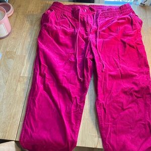 Pink cordouroy joggers
